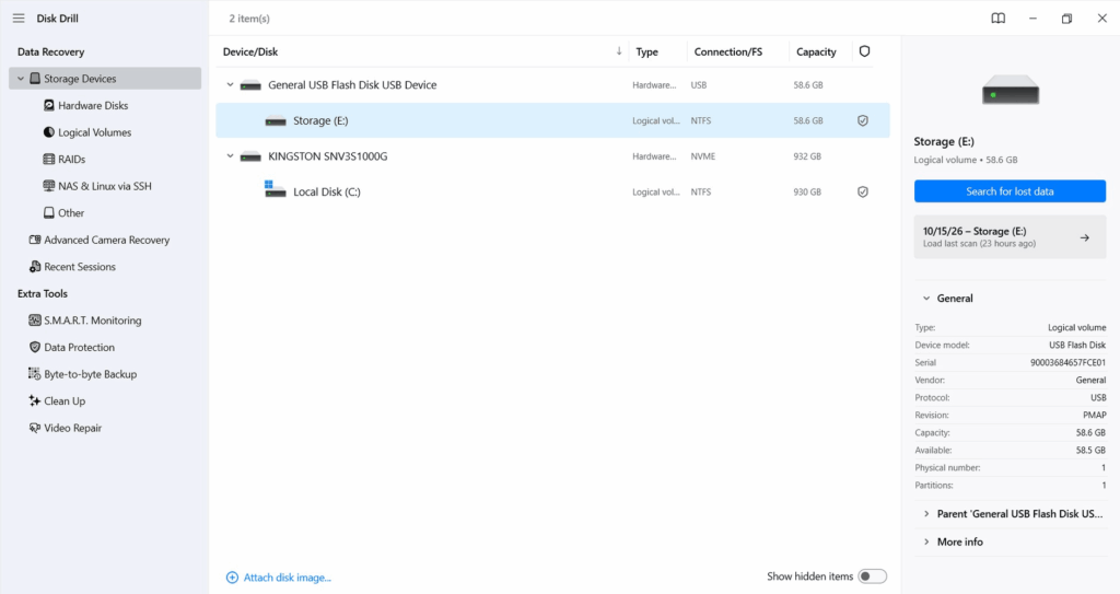 Recover Files From External Hard Drive With Disk Drill in Windows Recover Files From External Hard Drive With Disk Drill in Windows